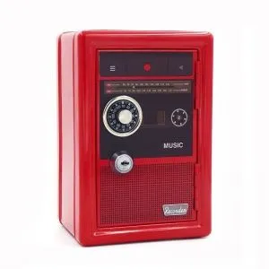 Копилка. Сейф с ключом. Стилизован под магнитолу.