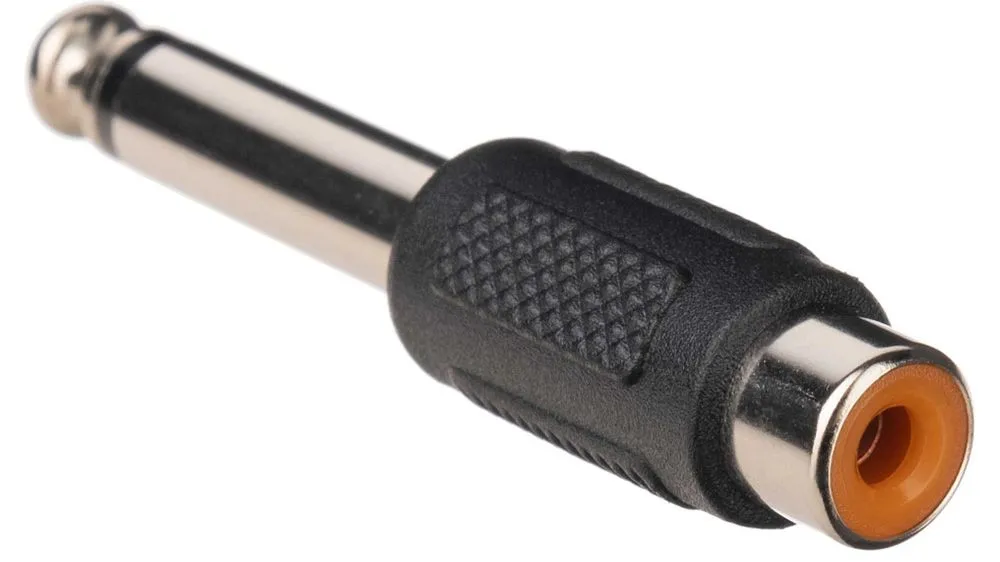 Soundking CC303 Переходник (разъем переходной) 1/4" (6,35мм), моно, штекер - RCA, гнездо.