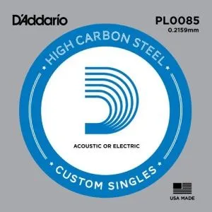 D'Addario PL0085 Plain Steel Отдельная струна без обмотки, сталь, .0085.