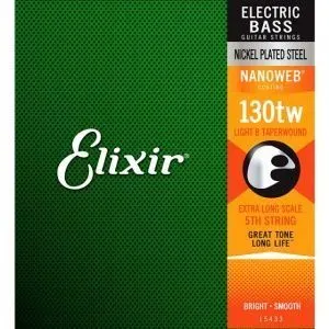 Elixir 15433 Nanoweb (.130) Отдельная 5-ая струна для бас-гитары, Medium B, .130. 