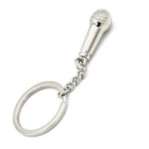 Брелок Микрофон. Цвет серебро.