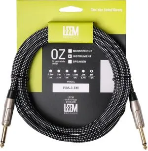 Leem FBS-3(BK/WH) Кабель инструментальный, черный/белый.