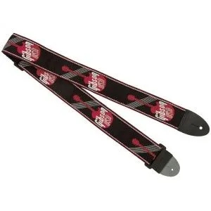 Gibson ASGG-600 2' Woven Strap W/ Gibson Logo-Red Ремень для гитары.