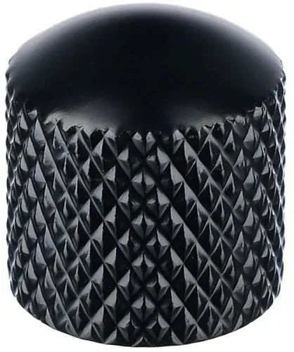 Musiclily M153-4 Ручка потенциометра, метрическая, металлическая, черная (в комплекте 4 шт.).