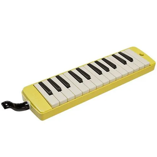 Yamaha P-25F Пианика духовая с мундштуком и удлинительной трубкой. Желтая, в футляре.