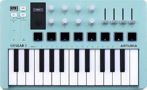 Arturia MiniLab 3 Aquamarine MIDI-клавиатура.