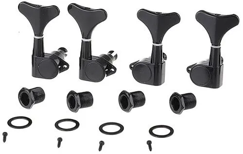 Musiclily M178-2M179-2 Комплект колков для бас-гитары, 2+2, черные.