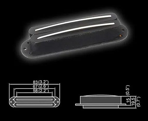 Belcat BHS-94ABridge-BK Звукосниматель магнитный, сингл.