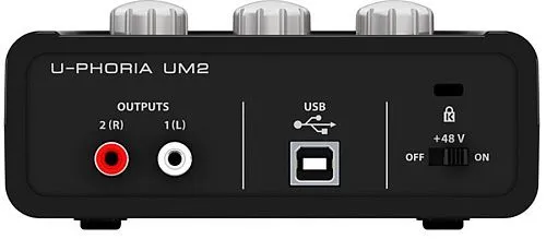 Behringer UM2 Аудио интерфейс USB для записи микрофонов и инструментов.