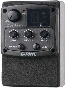 Cherub GT-2 Гитарный эквалайзер цифровой 3-полосный с тюнером и фэйзер эффектом. 