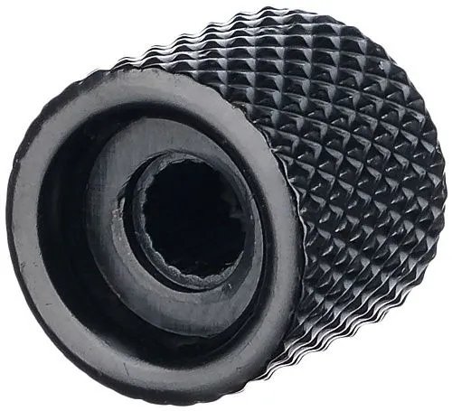 Musiclily M153-4 Ручка потенциометра, метрическая, металлическая, черная (в комплекте 4 шт.).