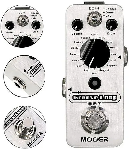 Mooer MLP2-Groove-Loop Drum Machine & Looper Педаль эффектов Лупер/Драм-машина.
