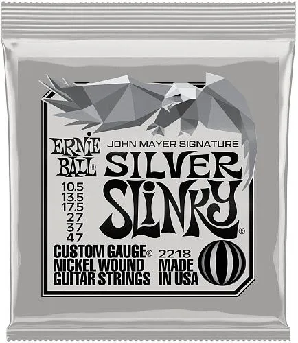 Ernie Ball 2218 John Mayer Silver Slinky Nickel Wound (10.5-47) Комплект струн для электрогитары.