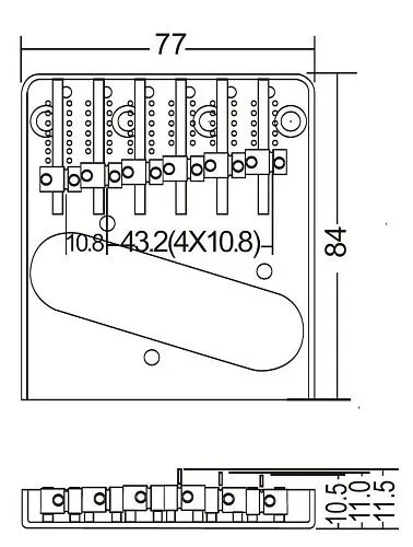 Musiclily MX1273CR Бридж для электрогитары, Telecaster, хром.