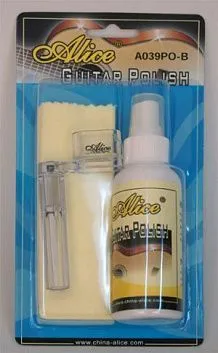 Alice A039PO-B Полироль для гитары, салфетка и машинка для намотки струн.