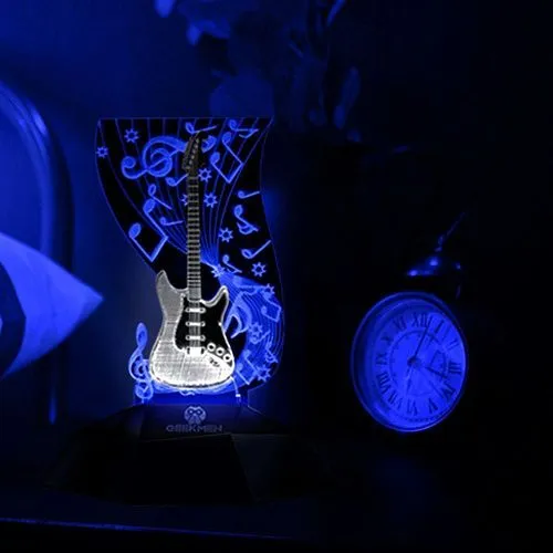 Ночная лампа в виде электрогитары. Светодиодная подсветка. Сенсорное управление. Питание USB.