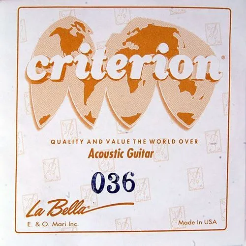 La Bella CGW036 Отдельная струна для акустической гитары, 036, стальной керн в бронзовой оплетке