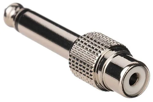 Soundking CC301 Переходник (разъем переходной) 1/4" (6,35мм), моно, штекер - RCA, гнездо.