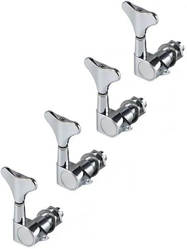 Metallor MHB-02-CR-4L Колки для бас-гитары, 4л, хром.