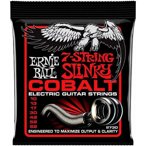 Ernie Ball 2730 (10-62) Cobalt Slinky Skinny Top Heavy Bottom Комплект струн для 7-стр электрогитары