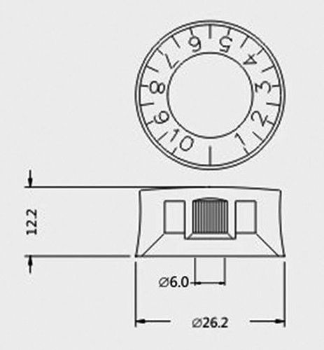 Musiclily M147 Ручка потенциометра LP Style, метрическая, черная.