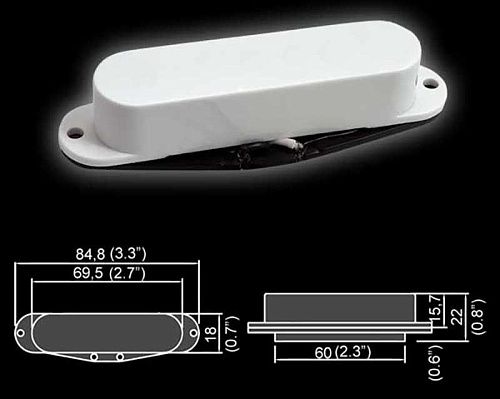 Belcat BS-02Bridge-WH Звукосниматель магнитный, сингл, бриджевый, белый.