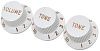 Dimarzio DM2111W Strat Replacement Knobs (1V,2T) White Набор ручек для потенциометров типа Strat.-0