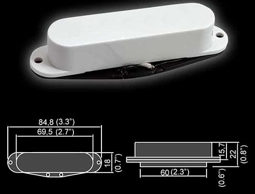 Belcat BS-02Middle-WH Звукосниматель магнитный, сингл, средний, белый.