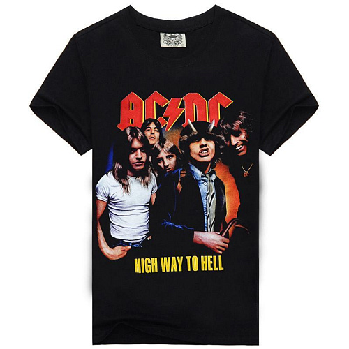 Футболка с принтом AC/DC. Хлопок. Размер L.