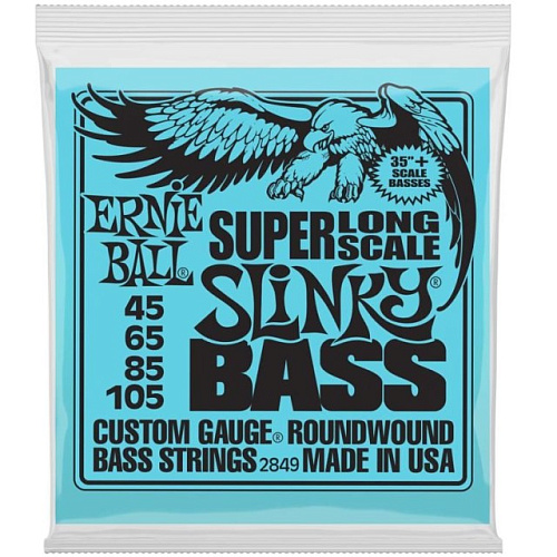 Ernie Ball 2849 (45-105) Комплект струн для бас-гитары с увеличенной мензурой.