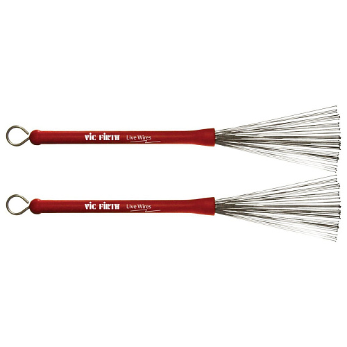 Vic Firth LW Live Brush Щетки металлические выдвижные с шариками на концах щетинок.