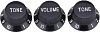 Musiclily MX1563BK-2MX1564BK Набор ручек для потенциометров типа (2+1), Strat Style, черные.-0