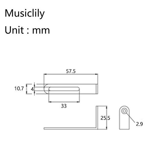Musiclily MX1710NK Кронштейн защитной накладки Les Paul, никель.