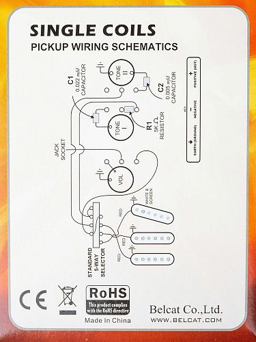 Belcat BS-04Bridge-WH Звукосниматель магнитный, сингл, бриджевый, белый.