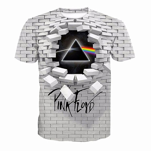 Футболка с принтом Pink Floyd. Полиэстер. Размер XL.