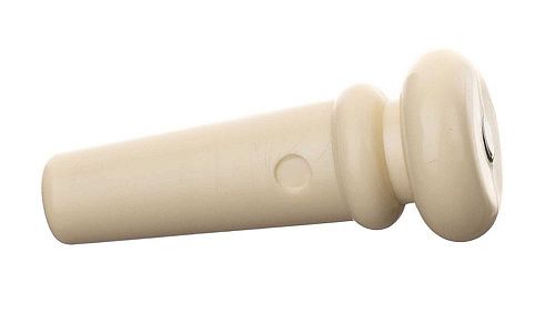 Alice A023IVY/3PVC Крепление ремня на гитару цвета слоновой кости с черной точкой.