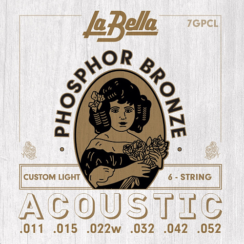 La Bella 7GPCL Custom Light (11-52) Комплект струн для акустической гитары.
