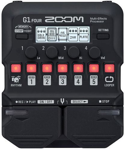 Zoom G1 Four Гитарный процессор мультиэффектов.