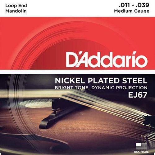 D'Addario EJ67 (11-39) Комплект струн для мандолины.