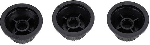 Musiclily MX1563BK-2MX1564BK Набор ручек для потенциометров типа (2+1), Strat Style, черные.