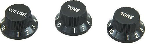 Dimarzio DM2111BK Strat Replacement Knobs (1V,2T) Black Набор ручек для потенциометров типа Strat.