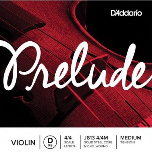 D'Addario J813-4/4M Prelude Отдельная струна D (Ре) для скрипки 4/4, среднее натяжение.
