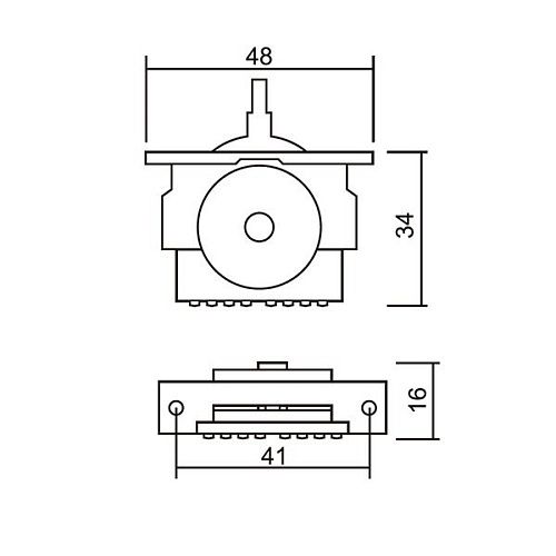 Hosco H-VLX54 Переключатель 3-х позиционный.